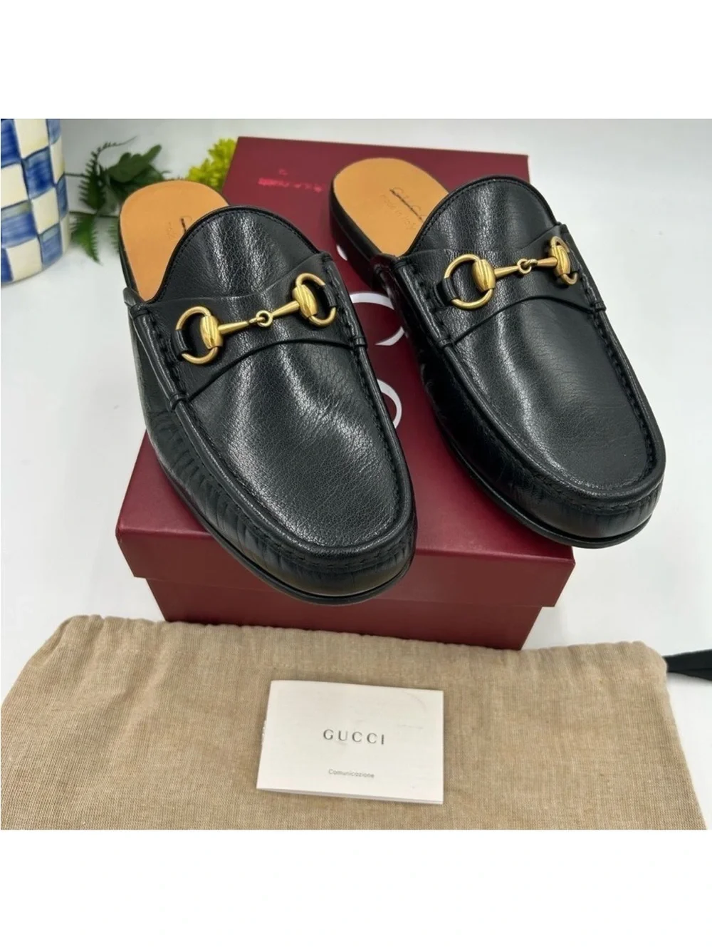 Men’s Gucci horse bit ROOS slip on loafer size 8, made in Italy